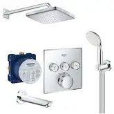 Душова система прихованого монтажу з термостатом Grohe Grohtherm SmartControl New Tempesta 250 (UA2 (UA26415SC2)