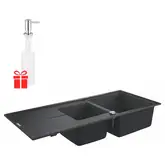 Набор Grohe мойка кухонная K400 31643AP0 + дозатор для моющего средства Contemporary 40536000 (31643AP040536000)