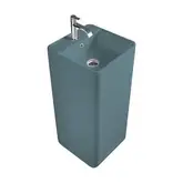 Nic-Design Умивальник окремо стоячий Nic Design Semplice 40х40х85 см з отвором під змішувач, злив у стіну, Polvere матовий (001371057)