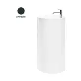 Nic-Design Умивальник окремо стоячий NIC Design Ovvio 45x85h, чорний матовий (001452013)