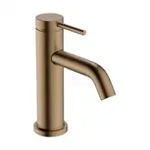 Смеситель для раковины 80 CoolStart Hansgrohe Tecturis S (цвет - матовоя бронза), без донного клапана 73301140