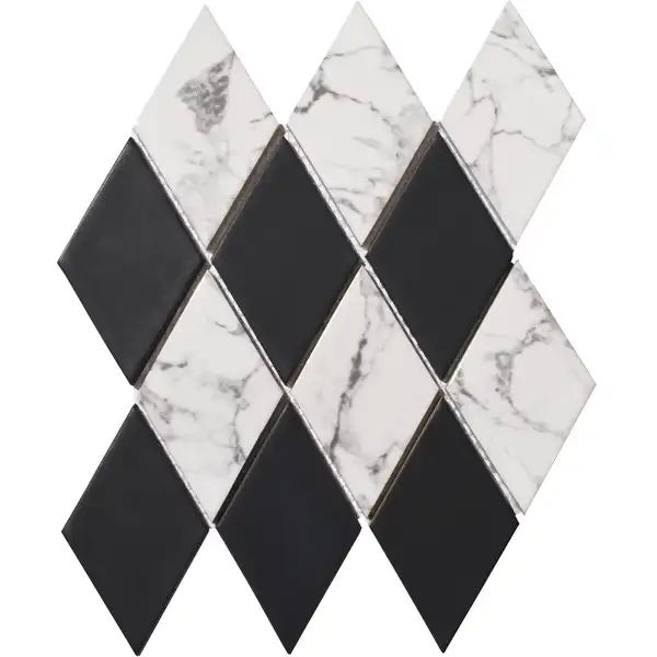 KOTTO Мозаїка D 69003 Diamond С2 Black Print 50 MAT 264x314 Котто Кераміка