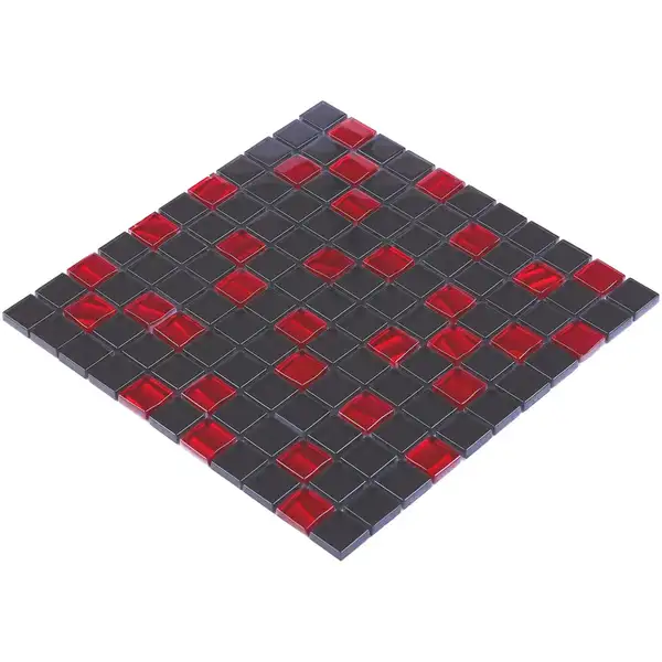 KOTTO Мозаїка GM 8005 C2 Red Silver S6/Black / 300 х 300 х 8   ( 25 х 25 )  Кераміка Лео УКРАЇНА (GM 825005)