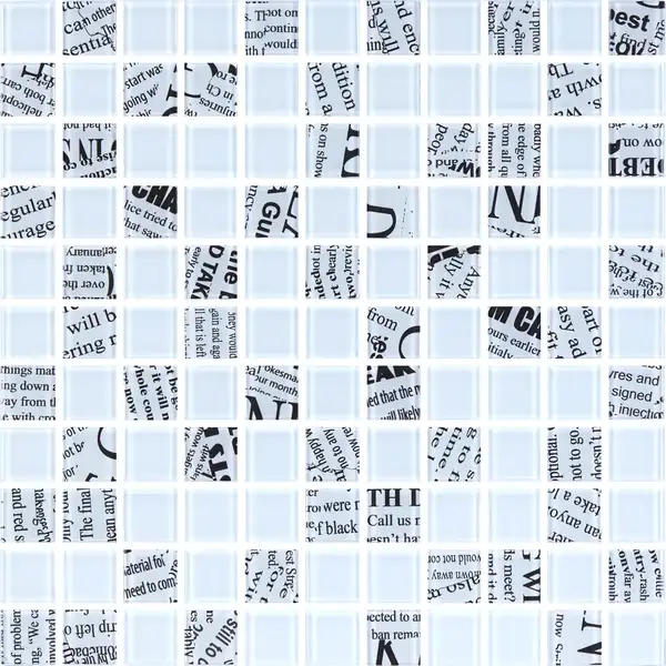 KOTTO Мозаїка скляна GMP 0425012 С2 print 12/white 04 300x300 (кубик 2,5х2,5) Кераміка Лео УКРАЇНА