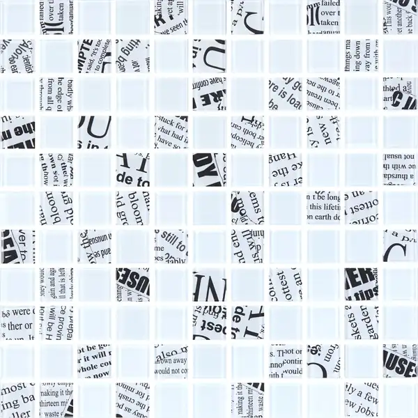 KOTTO Мозаїка скляна GMP 0425013 С2 print 12/white mat 300x300 (кубик 2,5х2,5) Кераміка Лео УКРАЇНА