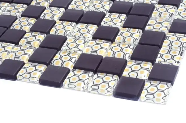 KOTTO Мозаїка скляна GMP 0825002 С2 print 2/black mat 300x300 (кубик 2,5х2,5) Кераміка Лео УКРАЇНА
