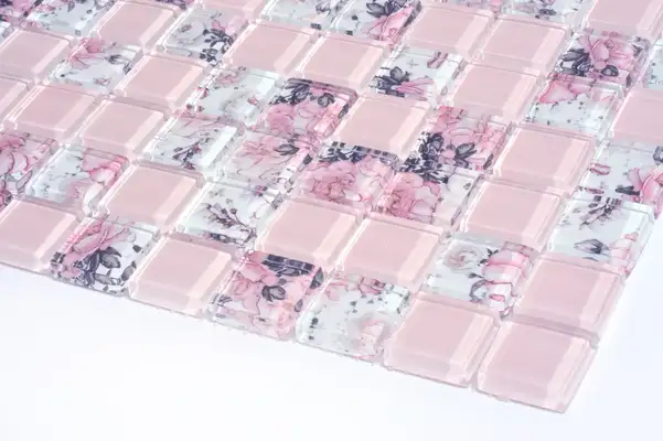 KOTTO Мозаїка скляна GMP 0825008 С2 print 8/pink w 300x300 (кубик 2,5х2,5) Кераміка Лео УКРАЇНА