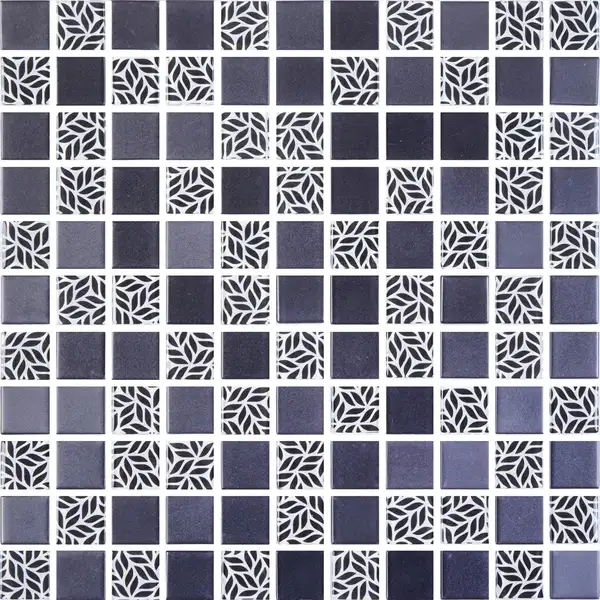 KOTTO Мозаїка скляна GMP 0825010 С2 print 10/black mat 300x300 (кубик 2,5х2,5) Кераміка Лео УКРАЇНА