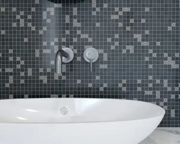 KOTTO Мозаїка скляна GMP 0825010 С2 print 10/black mat 300x300 (кубик 2,5х2,5) Кераміка Лео УКРАЇНА