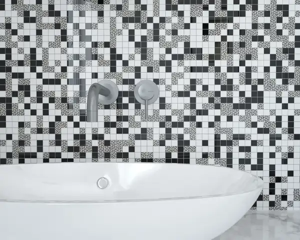 KOTTO Мозаїка скляна GMP 0825011 С3 print 10/black /white 300 x 300 х 8   ( 25 х 25 ) Кераміка Лео УКРАЇНА