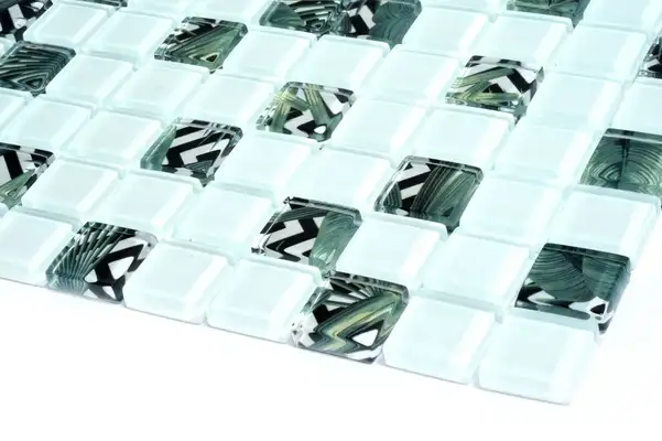 KOTTO Мозаїка скляна GMP 0825022 С2 print 24/white 300x300 (кубик 2,5х2,5) Кераміка Лео УКРАЇНА