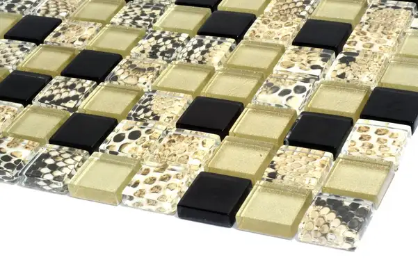 KOTTO Мозаїка GMP 0825035 С3 Print 38-Gold-Black 300×300x8 Котто Кераміка