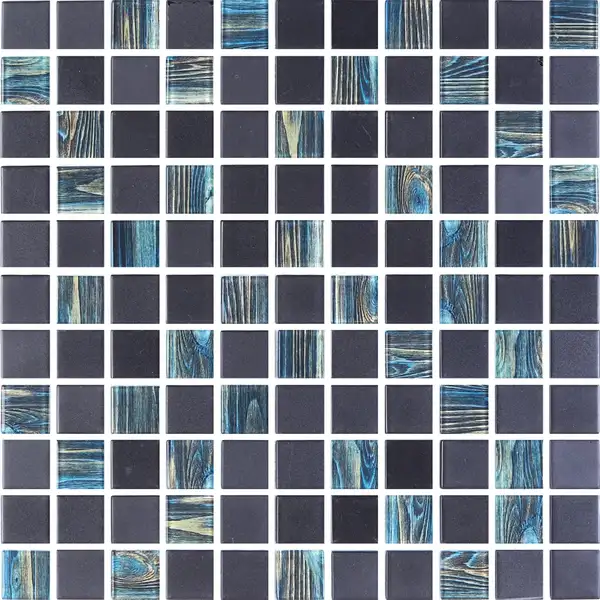 KOTTO Мозаїка скляна GMP 0825041 С2 print 40/black mat 300x300 (кубик 2.5х2.5) Кераміка Лео УКРАЇНА
