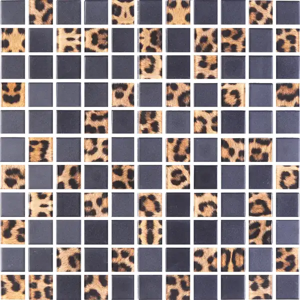 KOTTO Мозаїка скляна GMP 0825043 С2 print 41/black mat 300x300 (кубик 2,5х2,5) Кераміка Лео УКРАЇНА