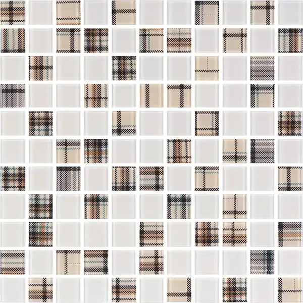 KOTTO Мозаїка скляна GMP 0825052 С2 print 47/beige w41 300x300 (кубик 2,5х2,5) Кераміка Лео УКРАЇНА