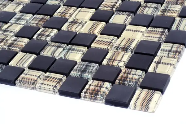 KOTTO Мозаїка скляна GMP 0825053 С2 print 47/black mat 300x300 (кубик 2,5х2,5) Кераміка Лео УКРАЇНА