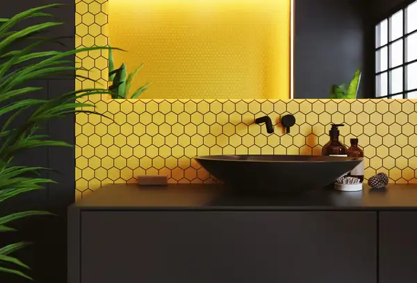 КОТТО КЕРАМІКА Мозаїка HEXAGON H 6025 Dark Yellow 295х295х9 Кераміка Лео УКРАЇНА