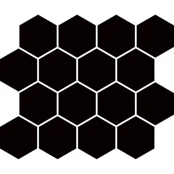 Мозаїка пресована Універсальна Nero Hexagon 22x25,5 код 1917 Ceramika Paradyz (M-P-220X255-1-UNIW.NEHE)