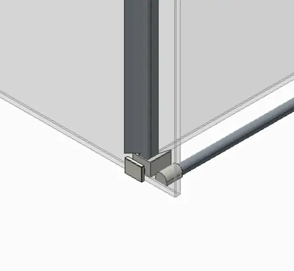 KOER SR SW01-90x200-TR-07 Стенка душевой, графит (KR5382)