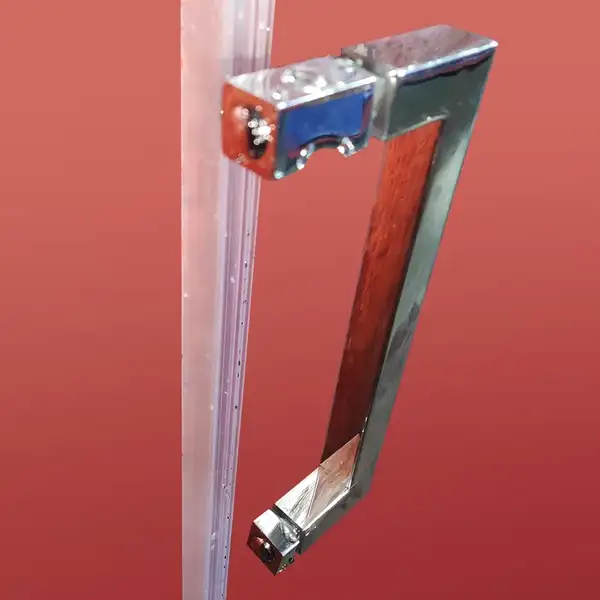 Koer SR SD02-140x200 Дверь в нишу, прозрачное стекло, хром (KR5383)