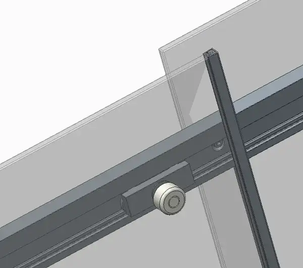 Koer SR SD02-140x200 Дверь в нишу, прозрачное стекло, хром (KR5383)