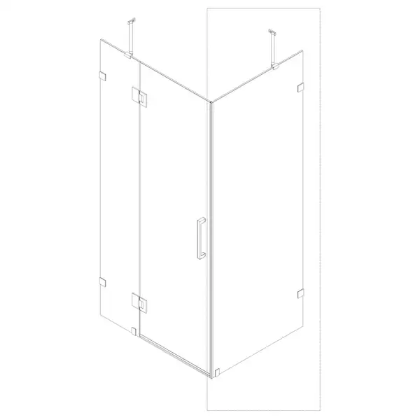 KOER SR SW04 Бічна стінка для душу, прозоре скло, хром (KR5389)