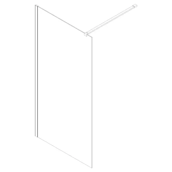 KOER SR SP01-90x200-TR-01 Душова перегородка, хром (KR5392)