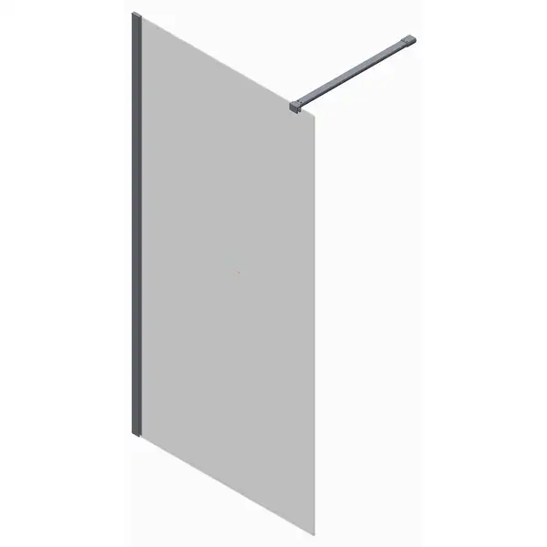 KOER SR SP01-90x200-TR-01 Душова перегородка, хром (KR5392)