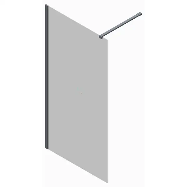 Душова перегородка Koer SR SP01-120x200-TR-01 Walk-In прозоре скло Easy Clean 8мм, хром (KR5394)