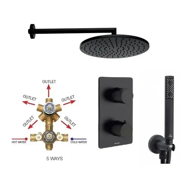 Bossini Cosmo Душевая система, черный матовый (H70596I00073 PLUS)