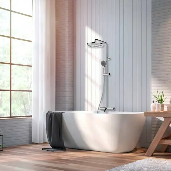 Душова система BOSSINI Elios Shower з термостатом, з круглим верхнім душем, колір хром (L10402000030008)