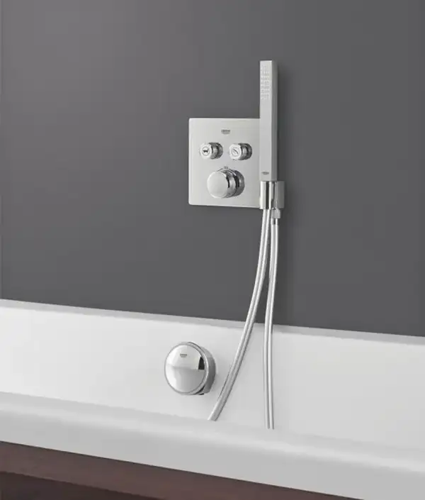 Душевая система скрытого монтажа с термостатом Grohe Grohtherm SmartControll c Tempesta Cube 250 (цвет - хром) (26415SC1)