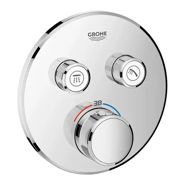 Душевая система скрытого монтажа с термостатом Grohe Grohtherm SmartControl c Tempesta 250 (цвет - хром) (26416SC1) фото 2 Aquada.com.ua