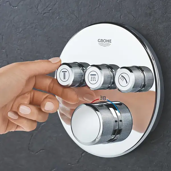 Душевая система скрытого монтажа с термостатом Grohe Grohtherm SmartControl c Tempesta 250 (цвет - хром) (26416SC2)