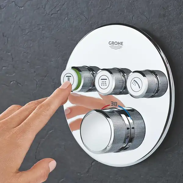 Душевая система скрытого монтажа с термостатом Grohe Grohtherm SmartControl c Tempesta 250 (цвет - хром) (26416SC2)