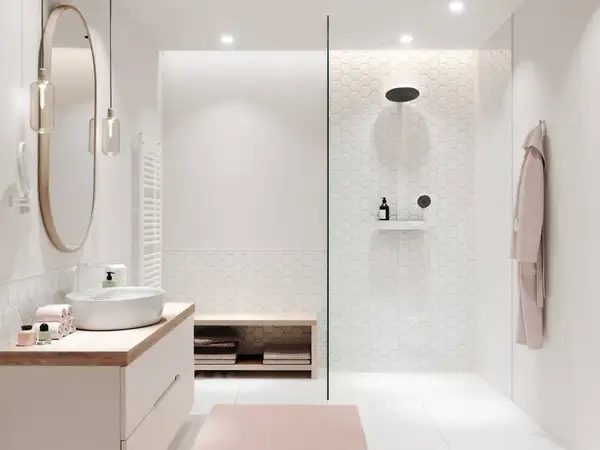 Душевая система с термостатом Hansgrohe Pulsify Showerpipe 260 2jet с ShowerTablet Select 400 (цвет - белый матовый) (24240700) фото 3 Aquada.com.ua