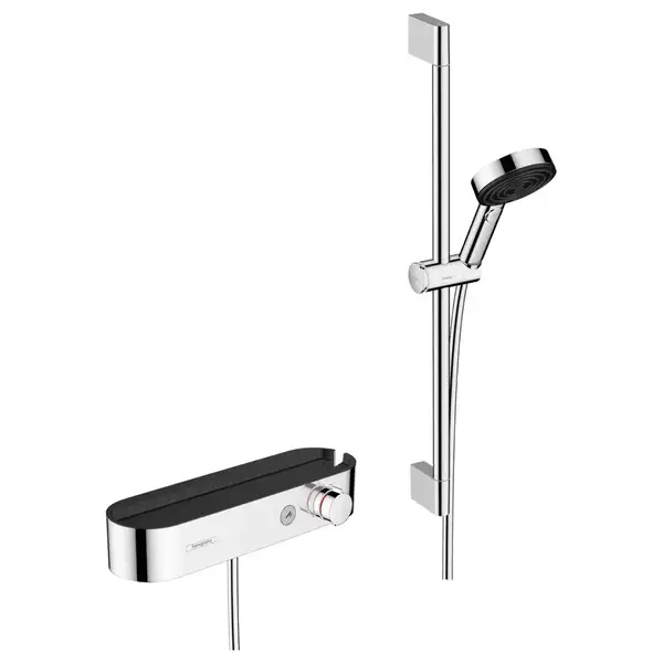 Душевая система с термостатом Hansgrohe Pulsify 105 3jet Relaxation (цвет - хром) (24260000) фото 1 Aquada.com.ua