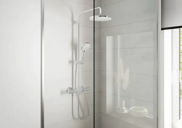 Душевая система с термостатом Hansgrohe Vernis Blend EcoSmart (цвет - хром) (26089000) фото 4 Aquada.com.ua