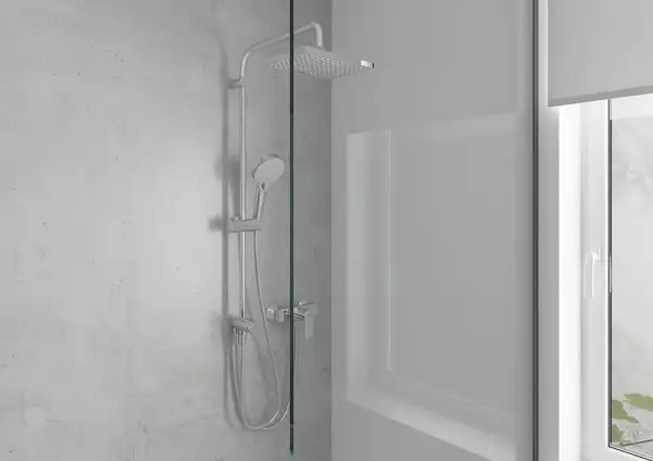 Душевая система без смесителя Hansgrohe Vernis Shape EcoSmart (цвет - хром) (26289000) фото 4 Aquada.com.ua