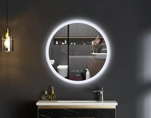 Дзеркало Mixxus PLAIN MC10-80 з Led Touch, Anti-fog, димером, регулятором яскравості, годинником (M (MI6932)