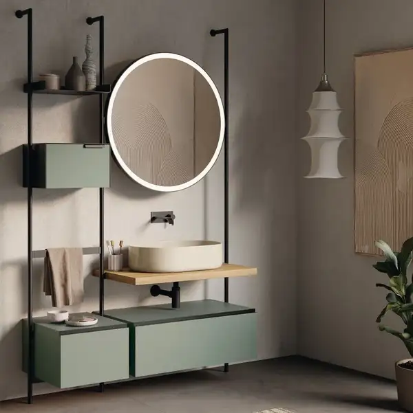 Дзеркало NIC Design OVER d86 см кругле, край - чорний матовий (012869064)