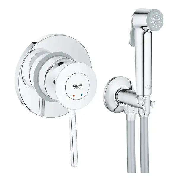 Grohe BauClassic Гигиенический душ со скрытым смесителем, хром (UA2904800S)