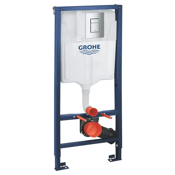 Инсталляция для подвесных унитазов Grohe Rapid SL (4-в-1) комплект 38772001 (клавиша хром) (38772001+37131000) фото 1 Aquada.com.ua