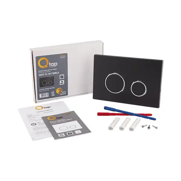 Qtap Nest Клавіша змиву, матовий чорний (QT0111M11V1146MB)