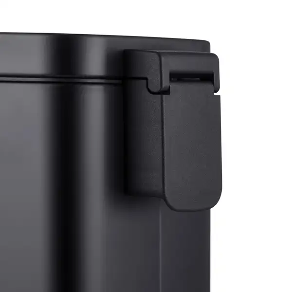Відро для сміття з плавним закриттям прямокутне Mixxus Premium Quadro-TC0105 Black 5 л колір чорний (MI7061)