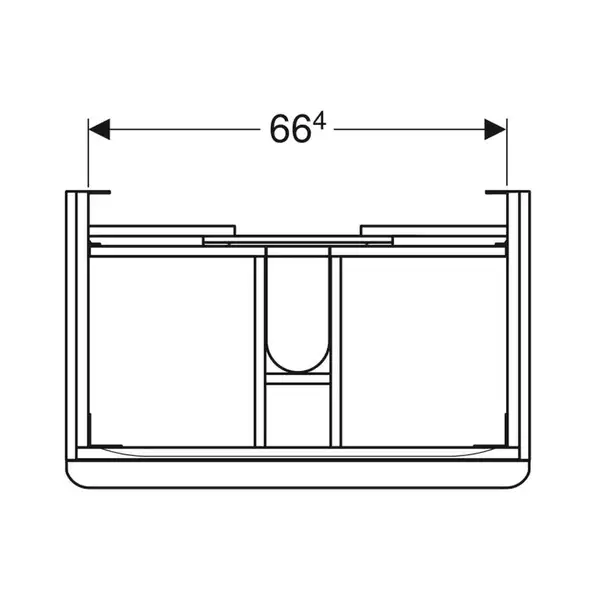 Тумба под раковину Geberit Smyle Square 73,4 см, орех тёмный (500.353.JR.1)