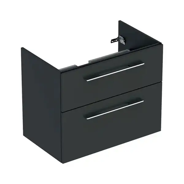 Тумба под раковину Geberit Selnova Square, slim rim 80 см, лава матовая 501.209.00.1