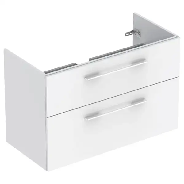 Тумба под раковину Geberit Selnova Square, slim rim 100 см, белый глянцевый 501.212.00.1