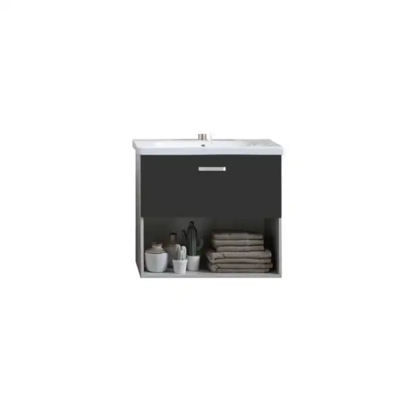 Kolpa San Тумба с умывальником EVELIN OUE 80 II GRAY/ANT (573906) (573900)