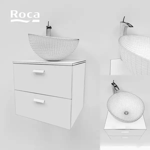 Тумба зі стільницею Roca Victoria 100 см, білий (A856681806/A857506806) (A856681806_A857506806)
